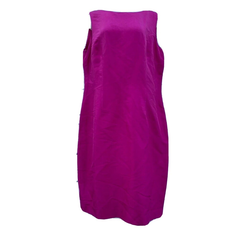 CYNTHIA HOWIE MAGGY BOUTIQUE Pink Silk Sleeveless Dress Sz 10 Lined Career Wear